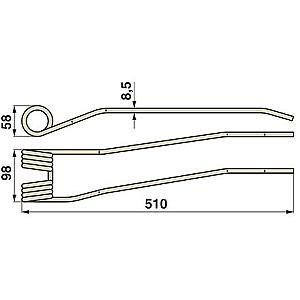 Pružina POTTINGER 401613 ľavá