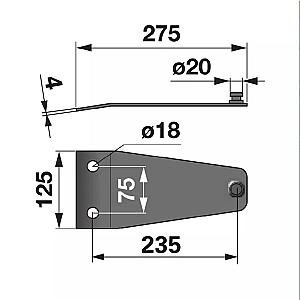 držiak noža 5/86 ŽTR 165