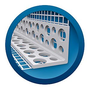lišta rohová PVC + sieťka 2,5m