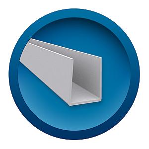 profil U PVC 3m k sadr.